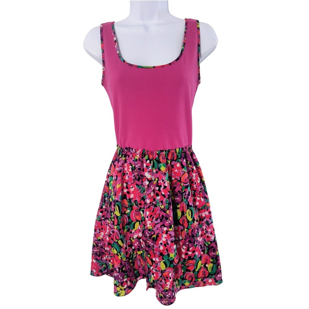 Lilly Pulitzer Mini Wrap Dress Small Pink Multicolor Floral Sleeveless Stretch - Picture 3 of 16